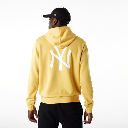 Felpa con cappuccio New York Yankees League Essential giallo pastello