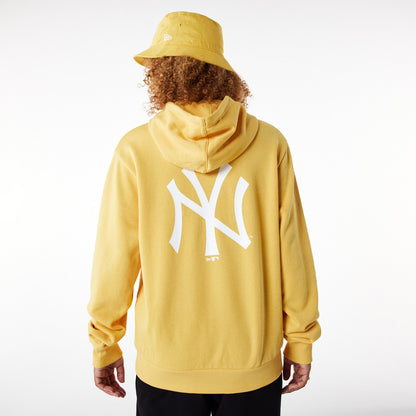 Felpa con cappuccio New York Yankees League Essential giallo pastello