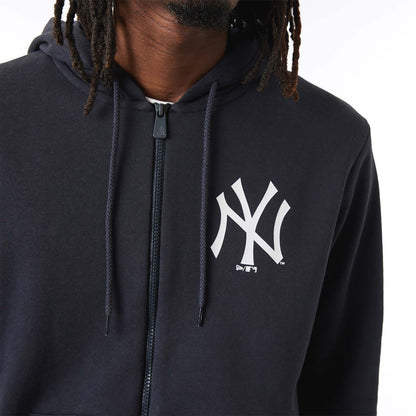 Felpa con cappuccio e zip New York Yankees MLB League Essential Blu Navy