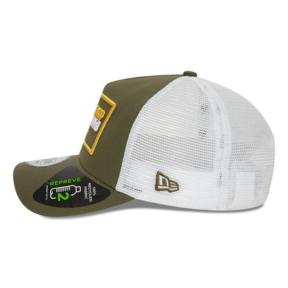 Cappellino A-Frame Trucker New Era Repreve USA State Nero