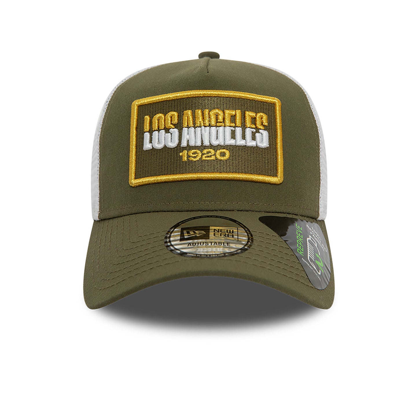Cappellino A-Frame Trucker New Era Repreve USA State Nero