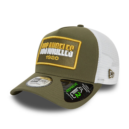 Cappellino A-Frame Trucker New Era Repreve USA State Nero