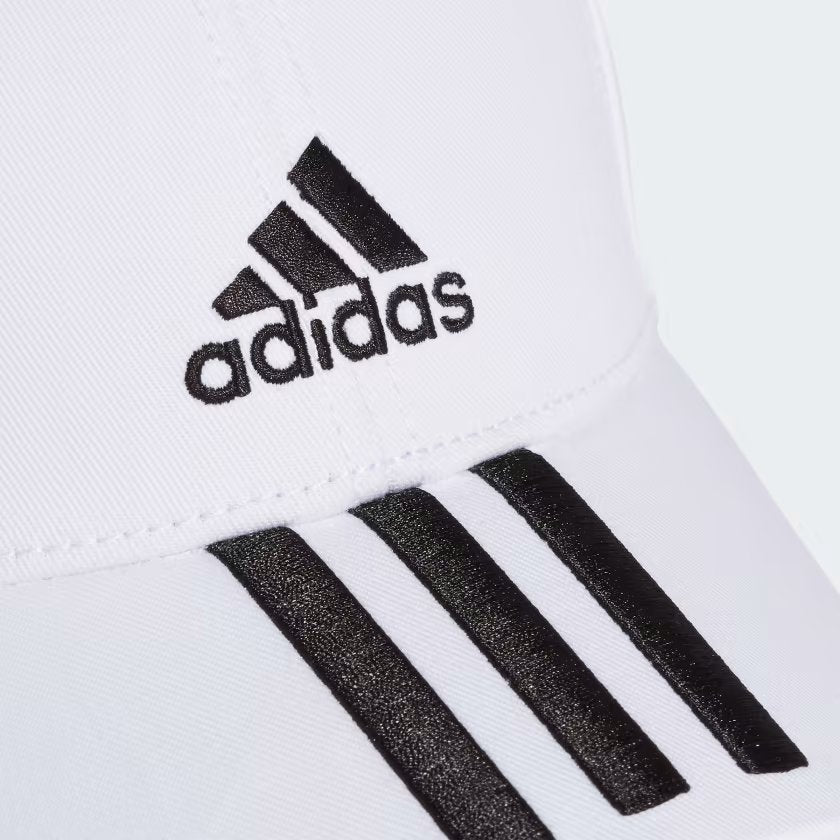 Cappellino baseball 3-Stripes twill bianco