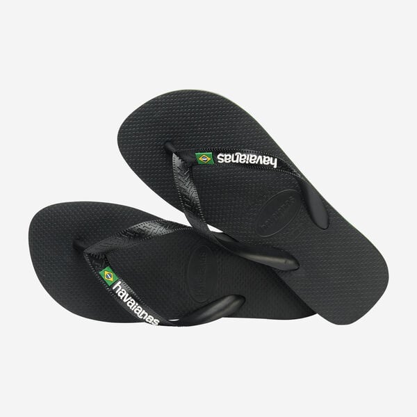 Havaianas Brasil Logo Black Black Nero