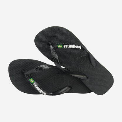 Havaianas Brasil Logo Black Black Nero