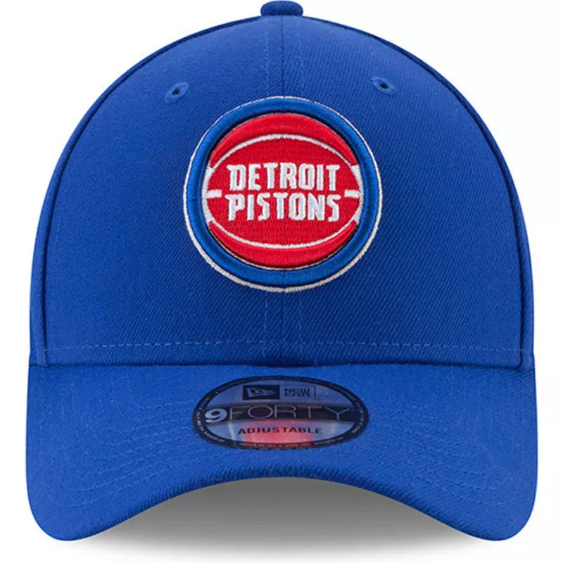 Cappellino visiera curva blu regolabile 9FORTY The League di Detroit Pistons NBA