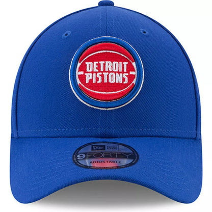 Cappellino visiera curva blu regolabile 9FORTY The League di Detroit Pistons NBA
