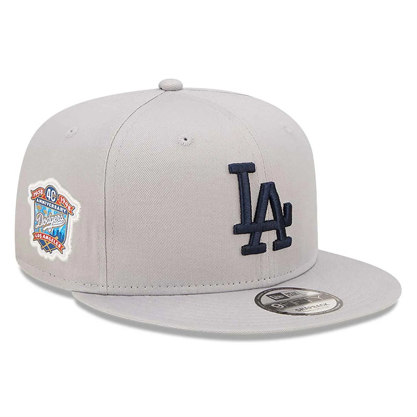Cappellino 9FIFTY Snapback LA Dodgers Team Side Patch Grigio