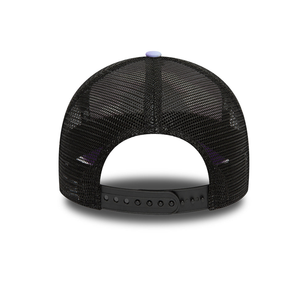 LA Lakers Cloud su tutto Stampa viola A-Frame Trucker Cap