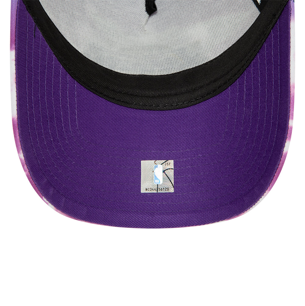 LA Lakers Cloud su tutto Stampa viola A-Frame Trucker Cap