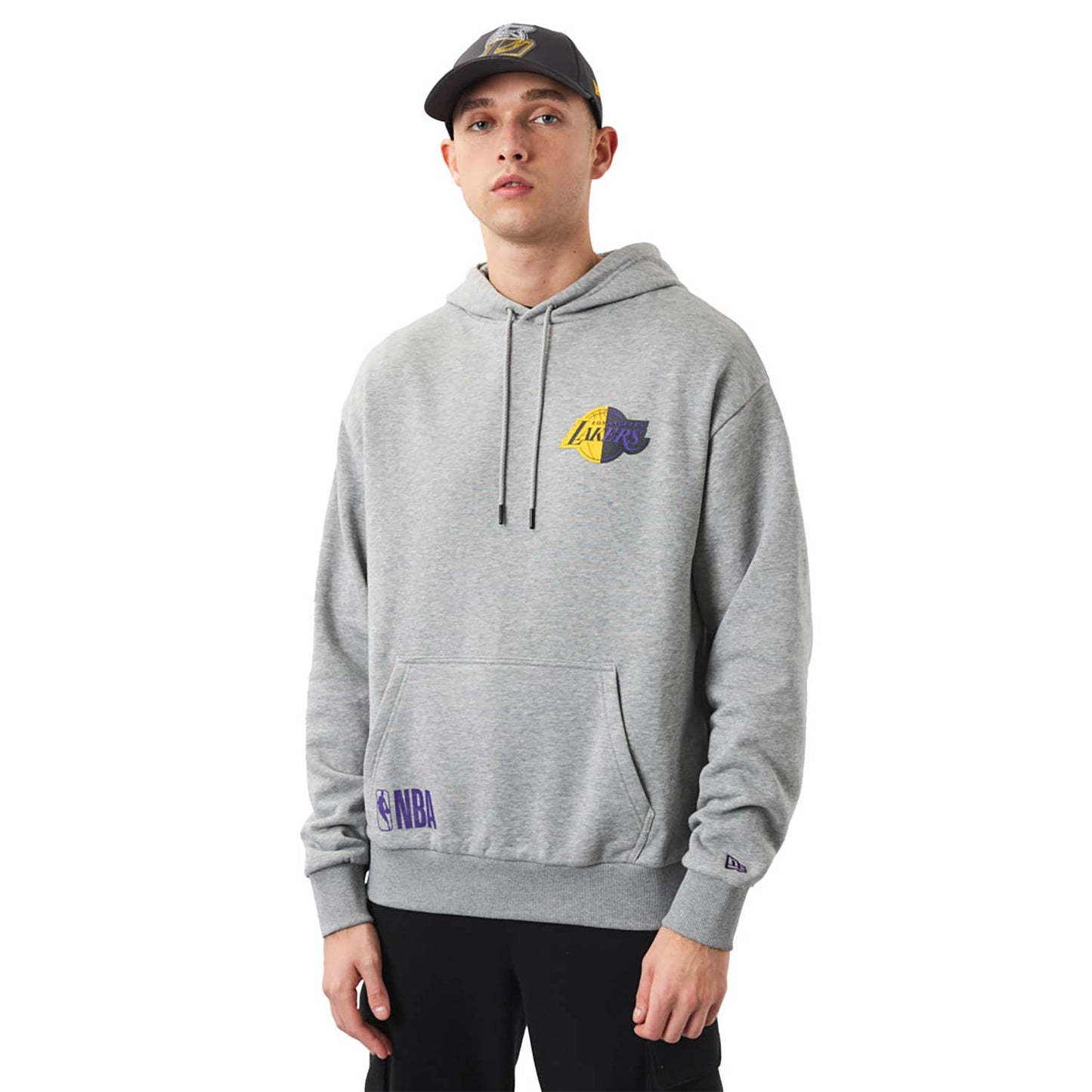 Felpa con cappuccio LA Lakers NBA Team Logo grigia