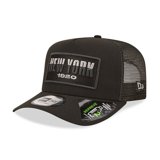 Cappellino A-Frame Trucker New Era Repreve USA State Nero