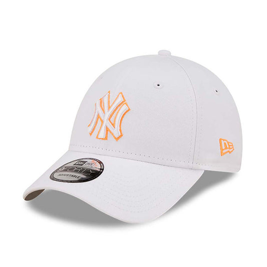Cappellino 9FORTY Regolabile New York Yankees Neon Outline Bianco