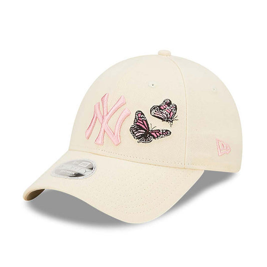 Cappellino 9FORTY Regolabile New York Yankees Butterfly Denim Donna Panna
