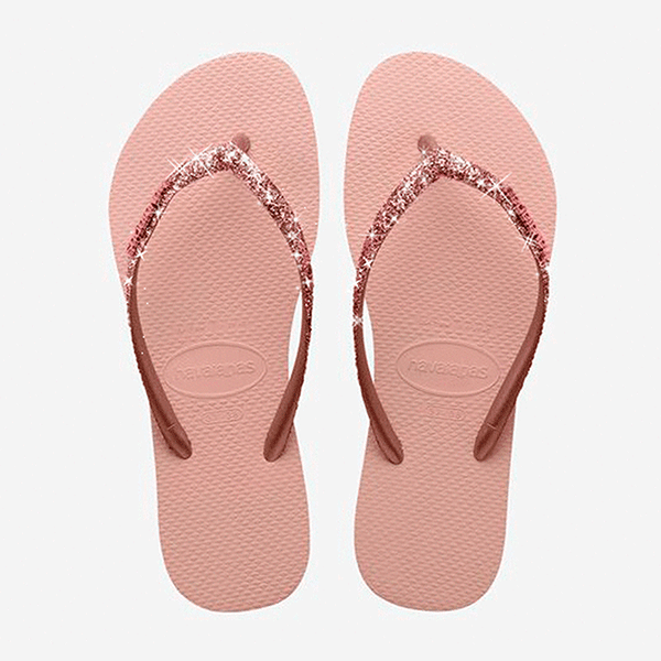 Havaianas Slim Glitter II rosa oro